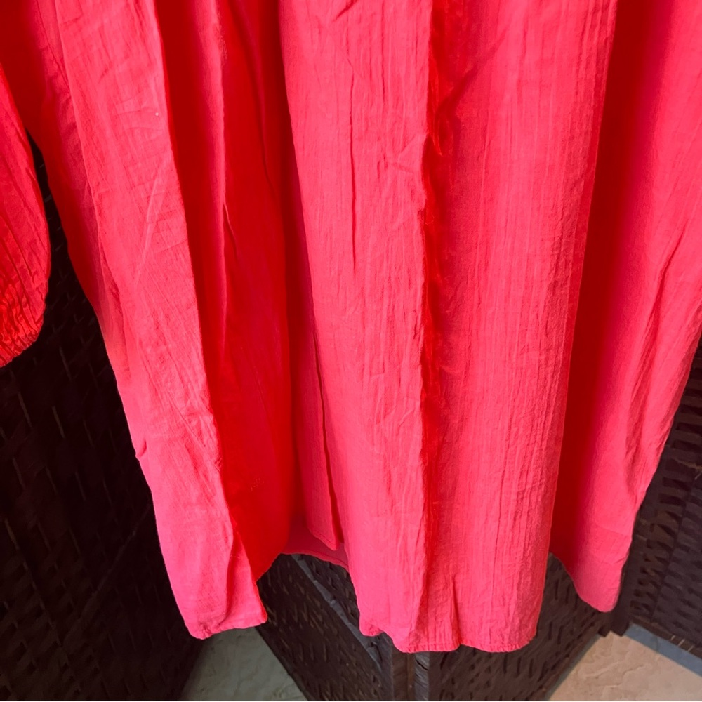 Lauren Ralph Lauren Red Pink Dress Coverup Women Lightweight Beach Size Large - Picture 3 of 11